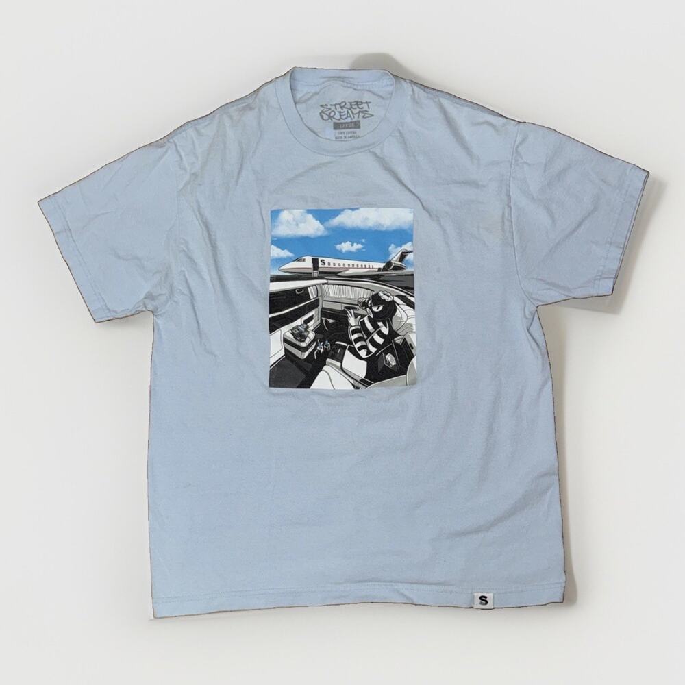 Street Dreams Skateboarding T-Shirt Blue Large 20x28